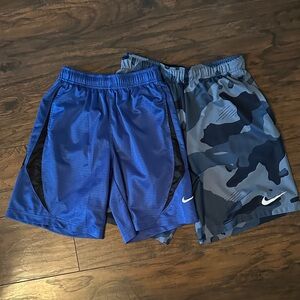 Nike Mens Blue and Camo Shorts Duo